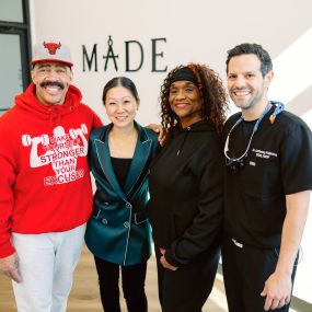 Dr. Josephine Pallotto and Dr. Anthony Pallotto with two patients