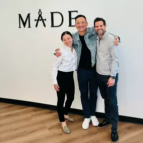 Dr. Leung and Dr. Pallotto with a patient at MADE