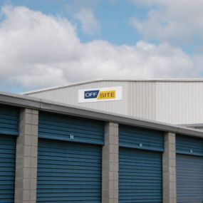 Outdoor self-storage units at Offsite Warehouse in Ann Arbor, MI