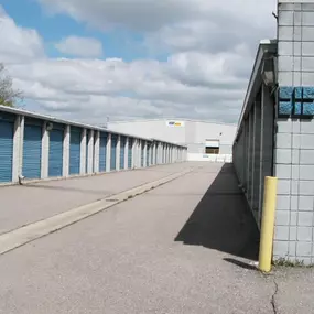 Outdoor self-storage units at Offsite Warehouse in Ann Arbor, MI