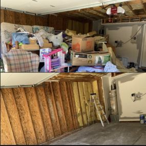before and after junk removal in Raleigh