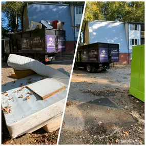 Count Junkula of Raleigh before and after mattress removal