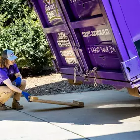 count junkula of raleigh dumpster at work