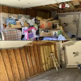 before and after junk removal in Raleigh