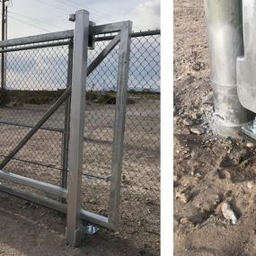 Cantilever sliding gate made out of chain link