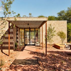 Entrance to the trail house