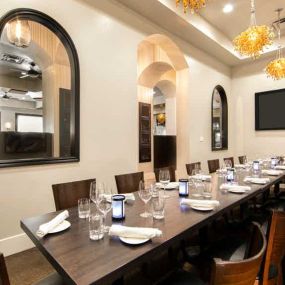 The Greve private dining room offers space for up to 16 guests and is equipped with A/V capabilities and TV, making it the perfect choice for your small, intimate gatherings.