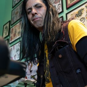 At age 19, Shaun Kama moved to Los Angeles and began his tattoo apprenticeship under world-renowned artist, Mark Mahoney at the original Shamrock Studios in the early 90’s.