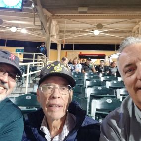 Jerry Mangham, Al Lucero and Agent Greg Shemas at the Albuquerque Isotopes baseball game!