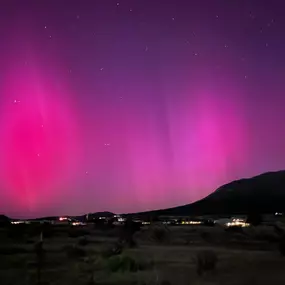 Borealis looking towards South Mountain in Edgewood, NM