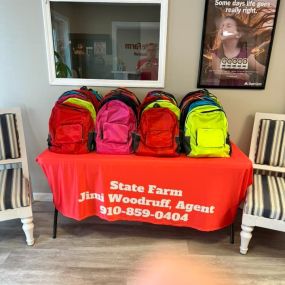 Today is the start of our backpacks filled with school supplies giveaway. Stop by the office and grab one for your child. I have over 100 backpacks ready. Here is a few answers to questions I have received.. 
1-These are not just for my customers, they are for anyone who needs one.
2-No purchase necessary
3- there is no catch.. no strings attached. Stop by and grab one! It’s that easy!
Located at 4910 Randall Parkway Wilmington NC 28403