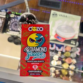 Dozo Diamond Sauce Live Resin Tropicana Runtz Sativa 5 Gram Disposable Vape Mesh Coil Pen Cart