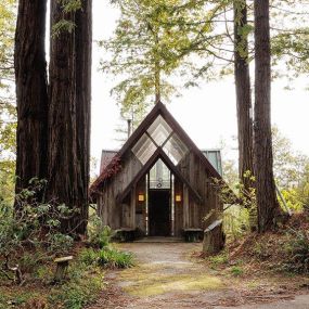 Outside of the Spirit Camp Sanctuary a space for healing workshops and yoga