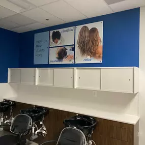 Shampoo station inside the Hair Cuttery in Westminster, MD.