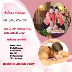 Asian Body Massage helps to relax the entire body, increases circulation of the blood and 
treats emotion, mind and spirit.