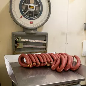 A staple in Amish Country since 1972, Farmerstown Meats has more than a half-century expertise in meat processing. 
Our butcher is well versed in all cuts of beef and pork, as well as lamb, goat and wild game (deer, elk, moose, bear). As a custom butcher shop, we receive the animal carcass from the slaughterhouse and develop a cut list, then slice and package the meat to customer’s specifications.