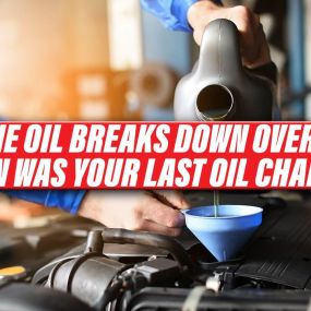 Engine Oil Breaks Down Over time.