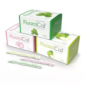 FluoroCal is a 5% Sodium Fluoride Varnish with Tri-Calcium Phosphates (TCP) that is both calcium and fluoride releasing*. Upon application to dentin and enamel, FluoroCal penetrates and seals exposed dentin tubules and provides immediate sensitivity relief to hypersensitive teeth.  It is available in Spearmint, Bubble Gum, and Green Apple, each flavor sweetened with Xylitol.