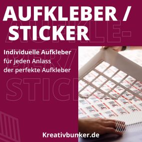 Kreativ Bunker: Ihr Partner für individuelle Aufkleber & Sticker. Hochwertiger Druck, kreative Designs. Bringen Sie Persönlichkeit zum Ausdruck.