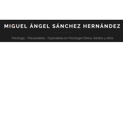 Logo fra Miguel Ángel Sánchez Hernández. Psicólogo Clínico. Psicoanalista