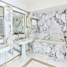 Le Meurice, marble bathroom