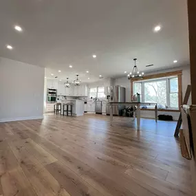 Interior lighting in renovated kitchen