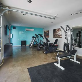 Resident Gym Area with Cardio Equipment and Weight Equipment