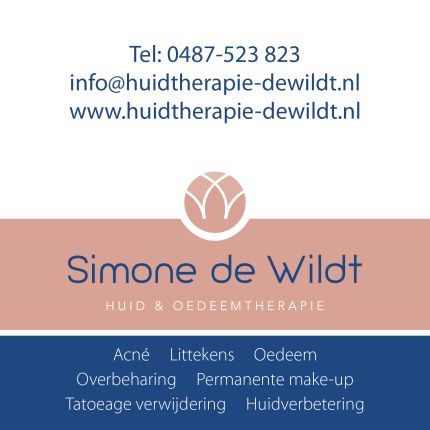 Logo fra Simone de Wildt | Huid- en Oedeemtherapie Beneden Leeuwen