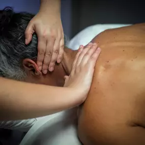 Massage therapy techniques focus on relief for pain points like neck and shoulders