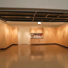 Keep your garage organized and clutter-free with our Garage Storage Solutions. Designed specifically for your home, our cabinets fit any décor and are functional and easy to maintain.