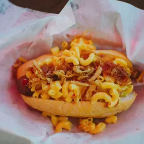 Gorilla Mac and Cheese Hot Dog at Steve's Hot Dogs St. Louis