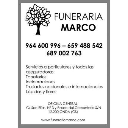 Logo van Funeraria Marco