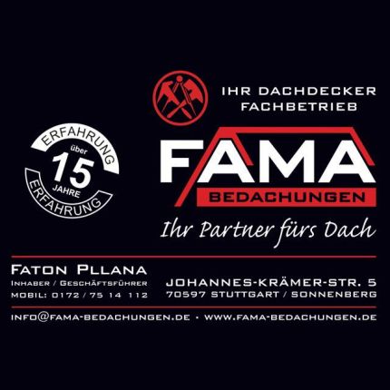 Logotyp från FAMA Bedachungen