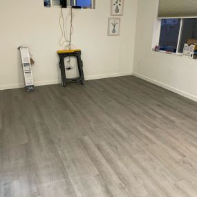 LVP flooring and baseboard installation