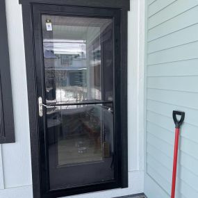 Storm door installation