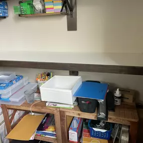 Shelf crafted and installed