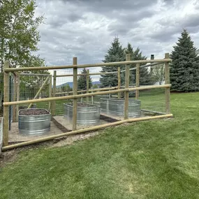 Fence installed to keep deer out of this client's garden