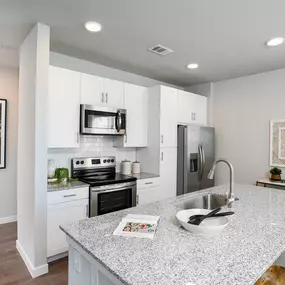 clean , polished and pretty kitchen