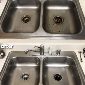 Sink Cleaning Before and After