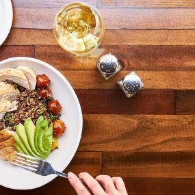 Avocado bowl at Off The Strip at The LINQ Hotel + Experience.