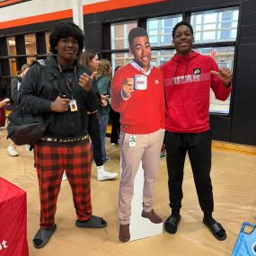 Jake was a hit at the Aledo High School in Fort Worth, TX career day. Lots of future agents in the making.