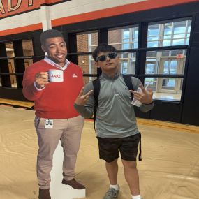 Jake was a hit at the Aledo High School in Fort Worth, TX career day. Lots of future agents in the making.