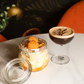 Bourbon Pudding with Cocktail