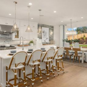 Kitchen and casual dining area of the Rialto home design
