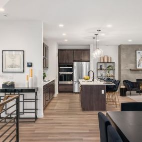 Expansive great room of the Elwha home design