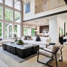 Soaring two-story great rooms