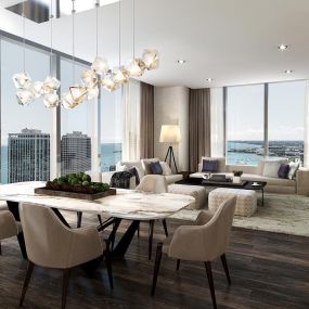 St. Regis Chicago Residence with Dining Area, Living Area, and Lake Views