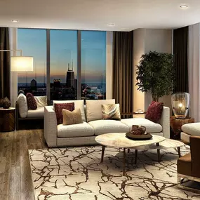 St. Regis Chicago Residences Four Bedroom Living Area