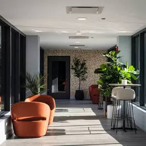 Gallery on Wells Seating with Greenery