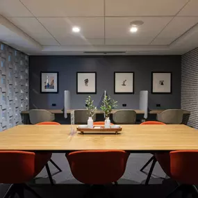 Gallery on Wells Work Area with Long Table and Private Desks